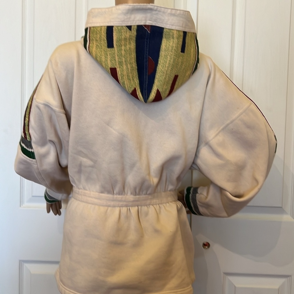 BEEWEAR off white hooded flies hip length jacket . Southwest design M - Picture 6 of 10